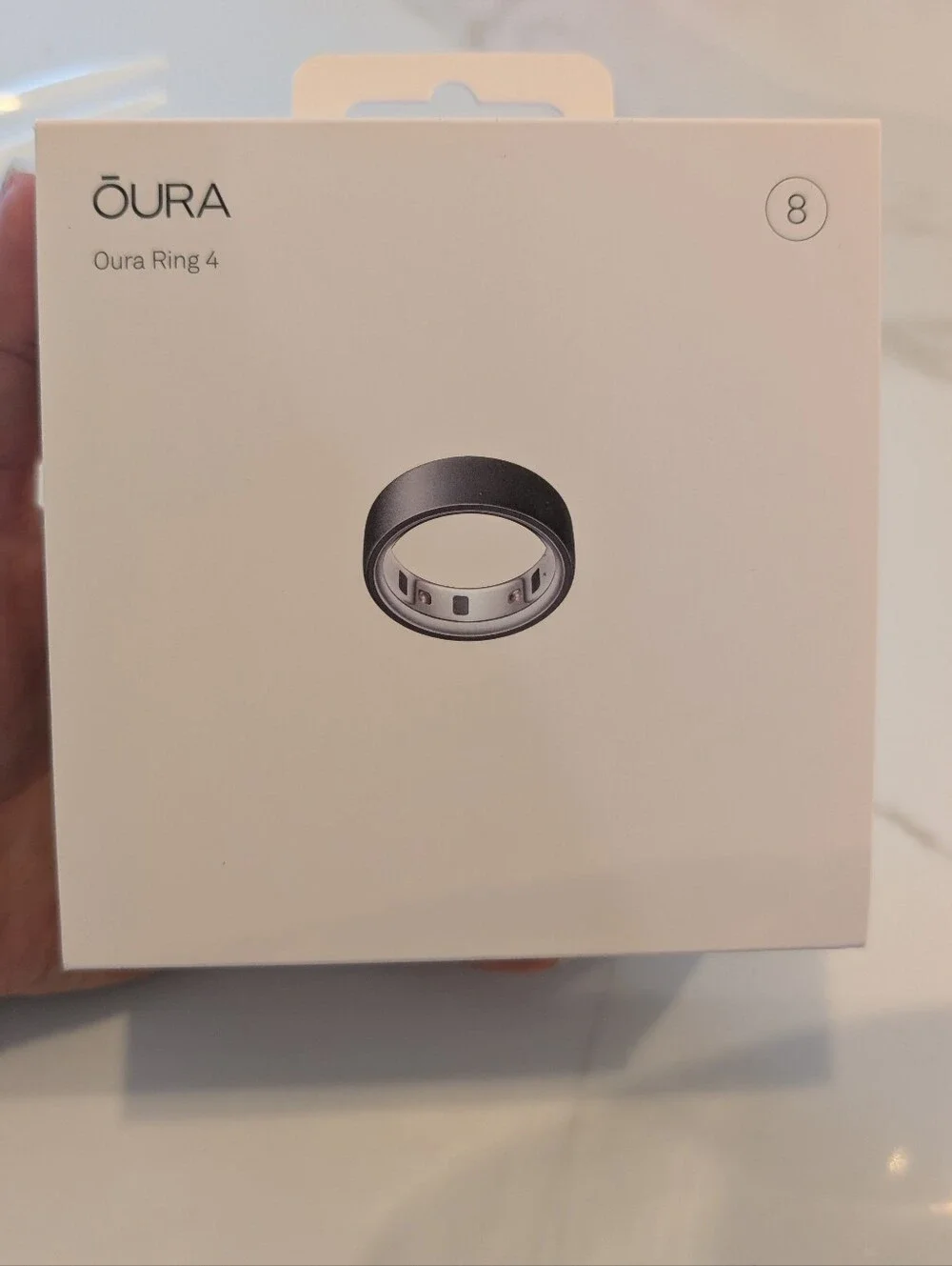 Brand new sealed never opened!OURA Ring 4 Size: 8 Color: Sleath/Black